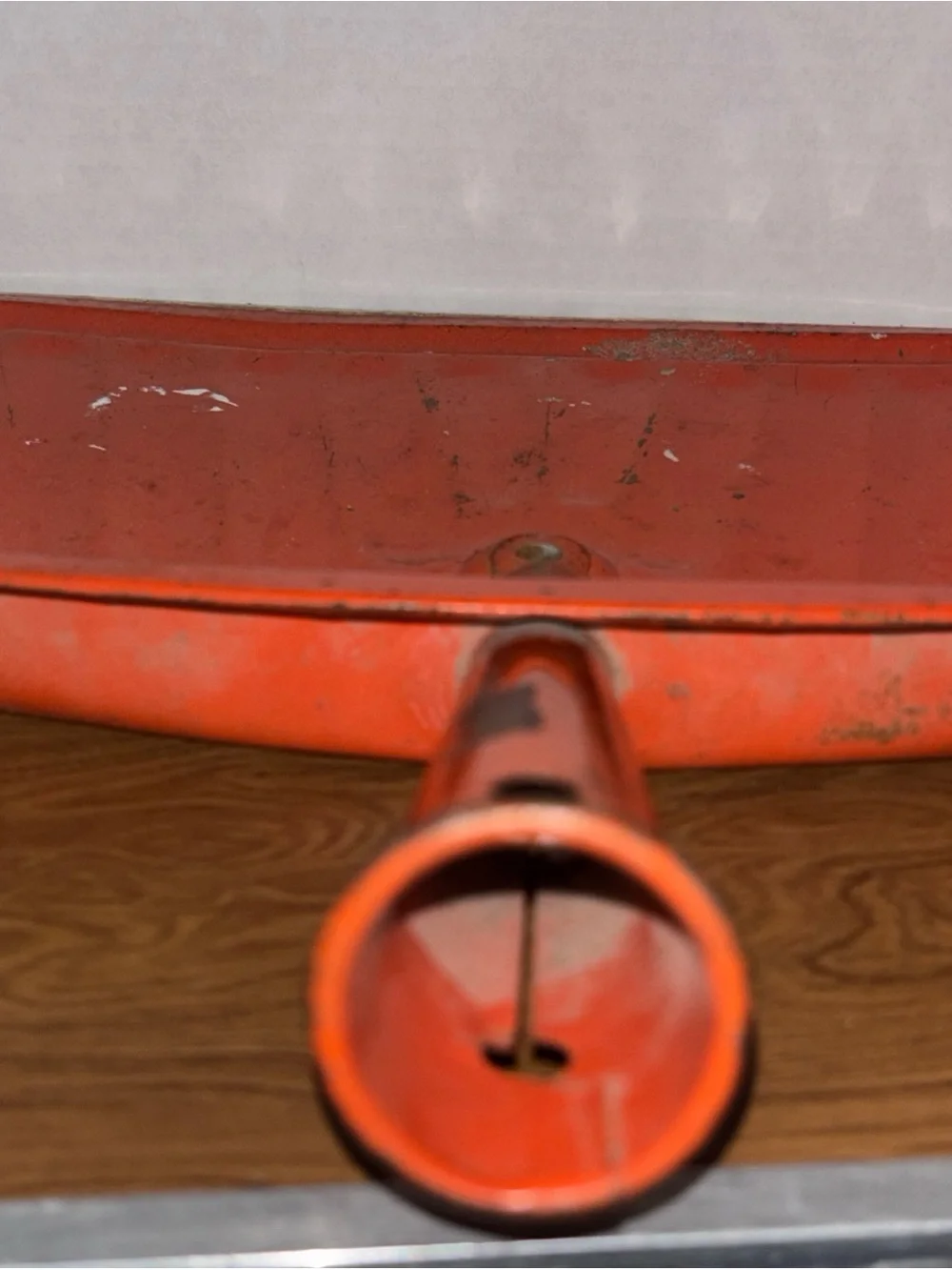 Vintage Red Metal Wall-Mount Dustpan Decor JV Reed MCM decor